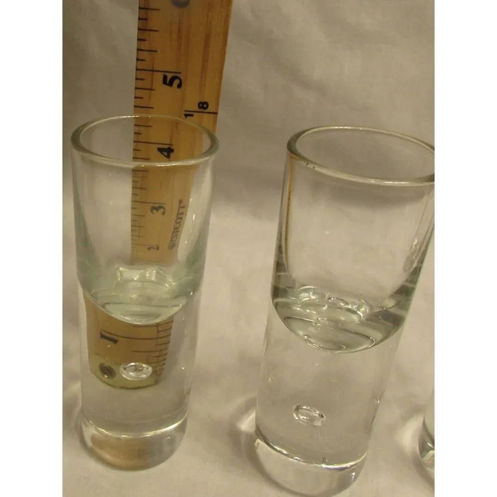 Kosta-Boda Pippi set of 3 shot glasses barware Clear Bubble Aquavit Liqueur